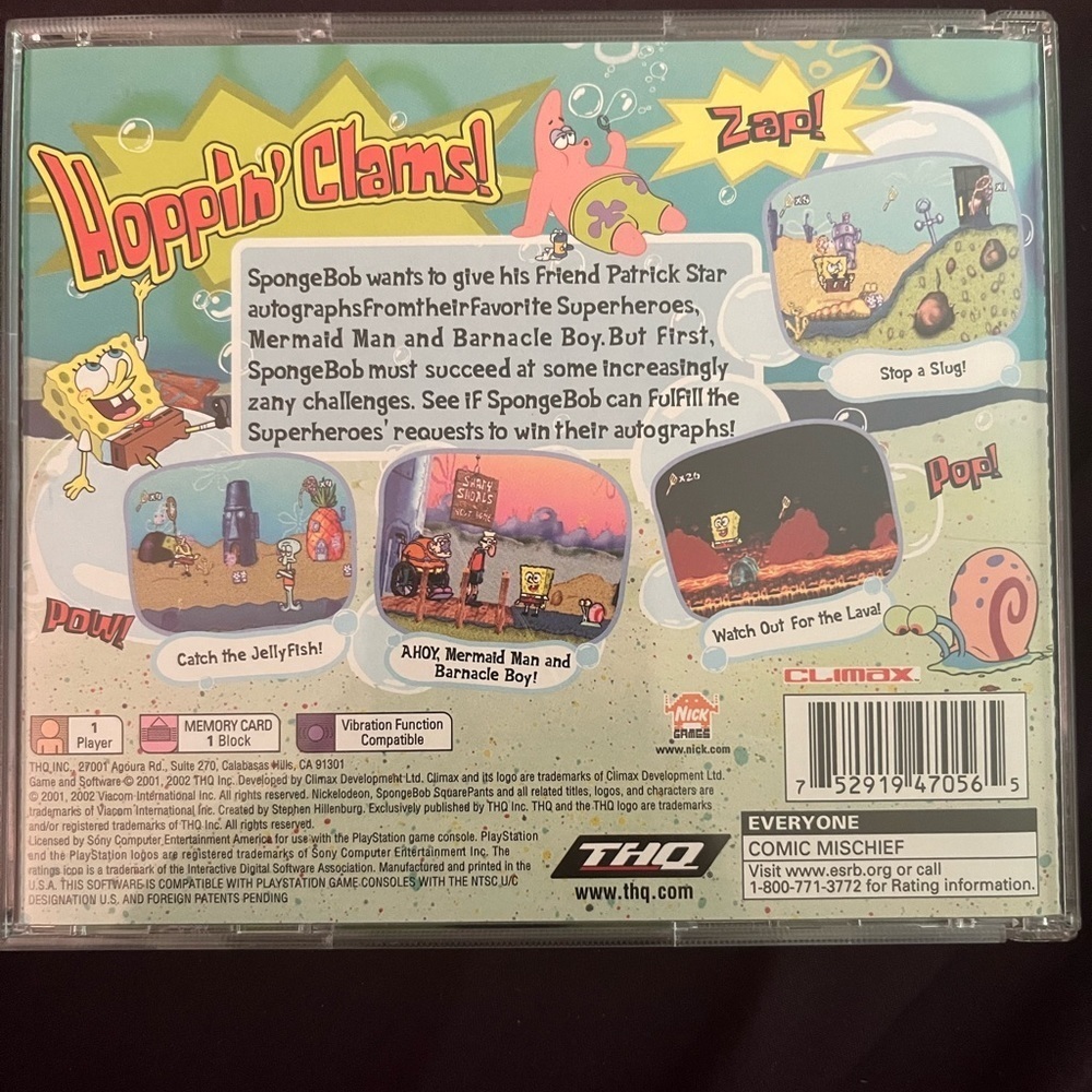 PlayStation SpongeBob SquarePants Supersponge Game - Picture 3 of 8